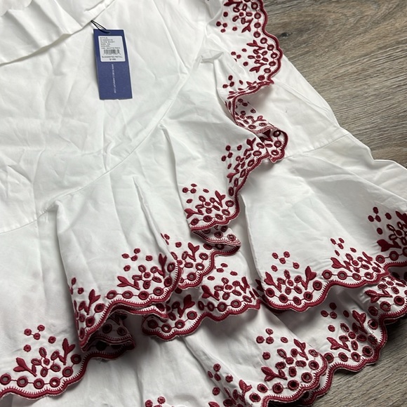 Rebecca Minkoff Alice Perforated Pattern A-Line Layered Skirt - Picture 7 of 16